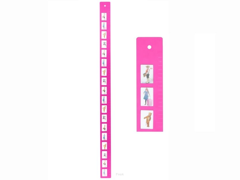 Miarka wzrostu dziecka z magnetycznymi ramkami na zdjęcia różowa J.I.P