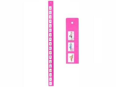 Miarka wzrostu dziecka z magnetycznymi ramkami na zdjęcia różowa J.I.P