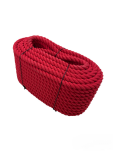 Lina bawełniana czerwona fi 36 mm - NA METRY - 2