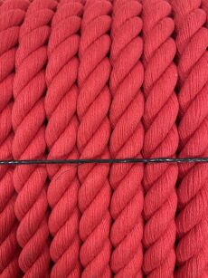 Lina bawełniana czerwona fi 36 mm - NA METRY