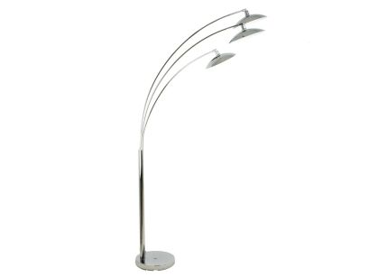 Lampa podłogowa LEITMOTIV Slim Shade Tripple chromowa
