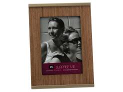Photo frame wood and steel large