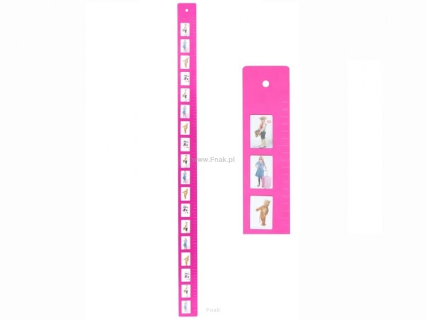 Miarka wzrostu dziecka z magnetycznymi ramkami na zdjęcia różowa J.I.P - PRZECENA
