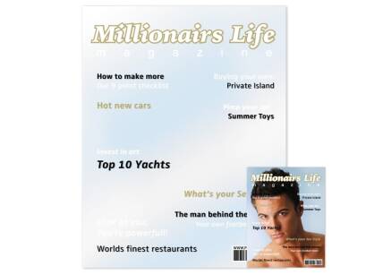 Lustro dekoracyjne WANTED Magazine Cover Millionairs Life